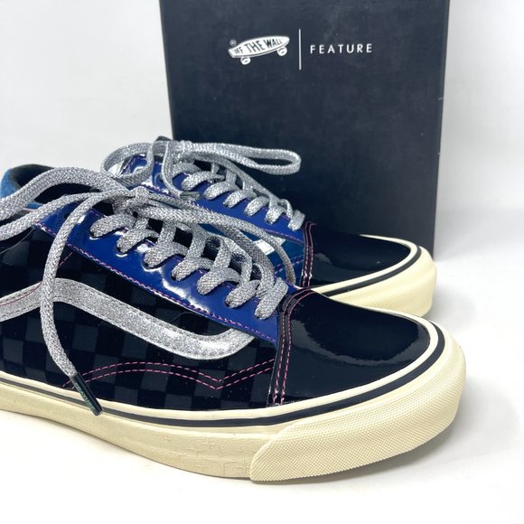 Vans Og Old Skool Lx Black Skateboarding Men's Velvet Patent Leather VN0A38FW03E - Picture 9 of 11